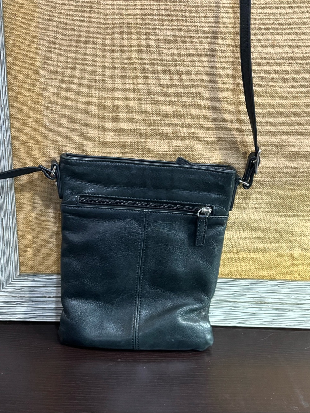 Leather Crossbody Bag Black